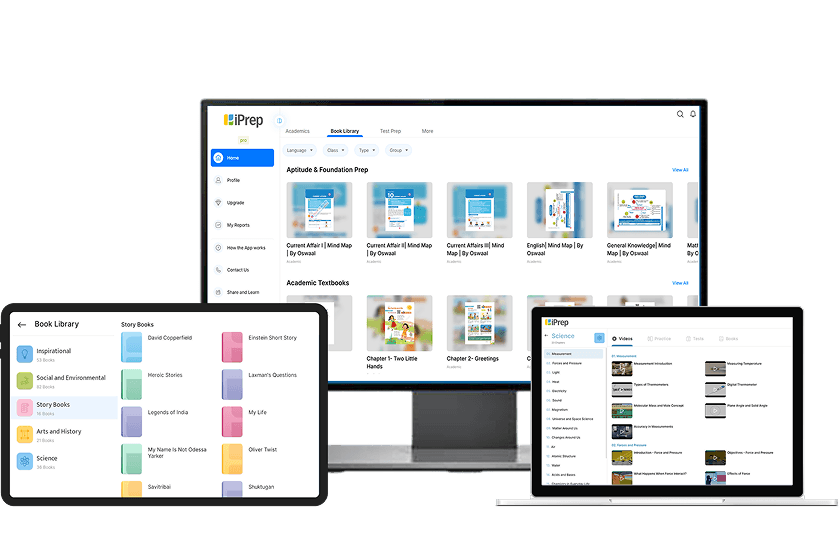 iDream Digital Library shown on a monitor, laptop, tablet and phone