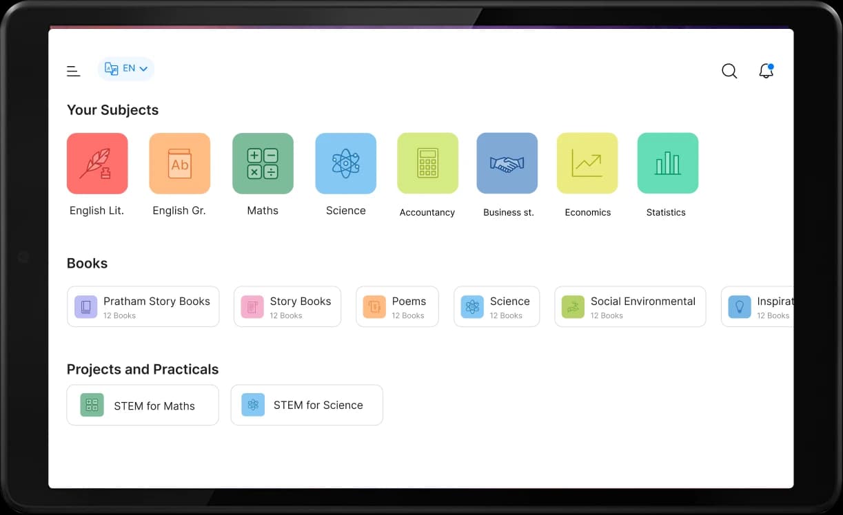 iPrep offline learning platform on a tablet