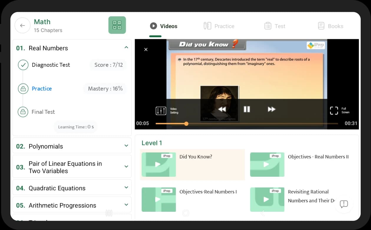 PAL personalised adaptive learning on a tablet