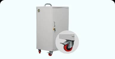 Charging trolley with wheels for easy mobility of the ICT lab in schools